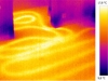 termovizní snímek - vodní podlahové topení 1